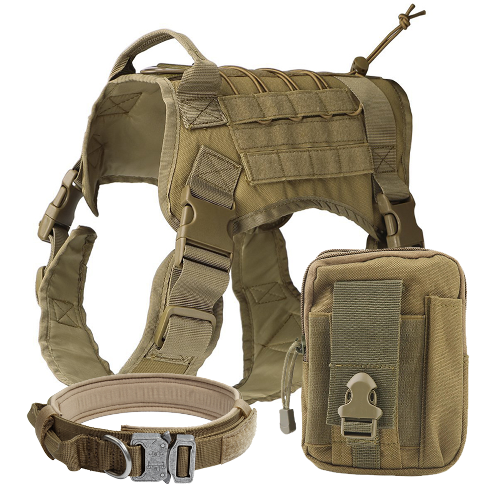 Tactical Dog Vest Harness - Pig Hunting Dog Gear - K9 Molle Army