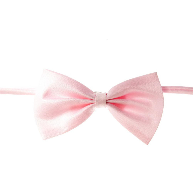 Adjustable Bow Tie Pet Kitten Dog Cat  Puppy Wedding Pet Collar [Baby Pink]