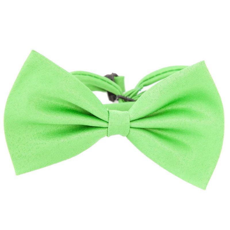 Adjustable Bow Tie Pet Kitten Dog Cat  Puppy Wedding Pet Collar [Lime Green]