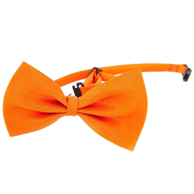 Adjustable Bow Tie Pet Kitten Dog Cat  Puppy Wedding Pet Collar [Orange]