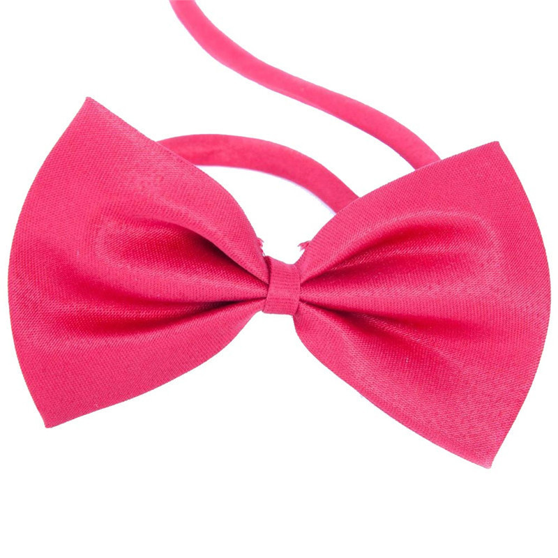 Adjustable Bow Tie Pet Kitten Dog Cat  Puppy Wedding Pet Collar [Rose]