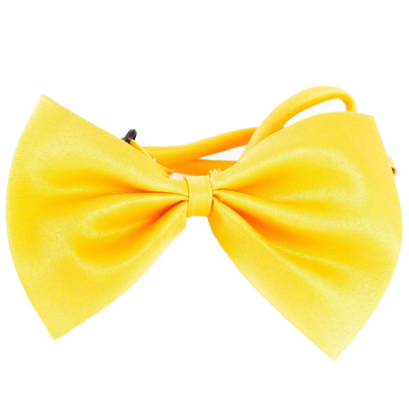 Adjustable Bow Tie Pet Kitten Dog Cat  Puppy Wedding Pet Collar [Yellow]